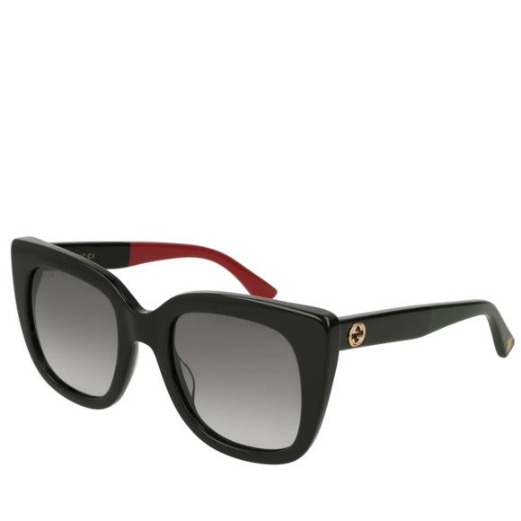Gucci Eyewear Black Cat-Eye Frame Sunglasses - Picture 1 of 6